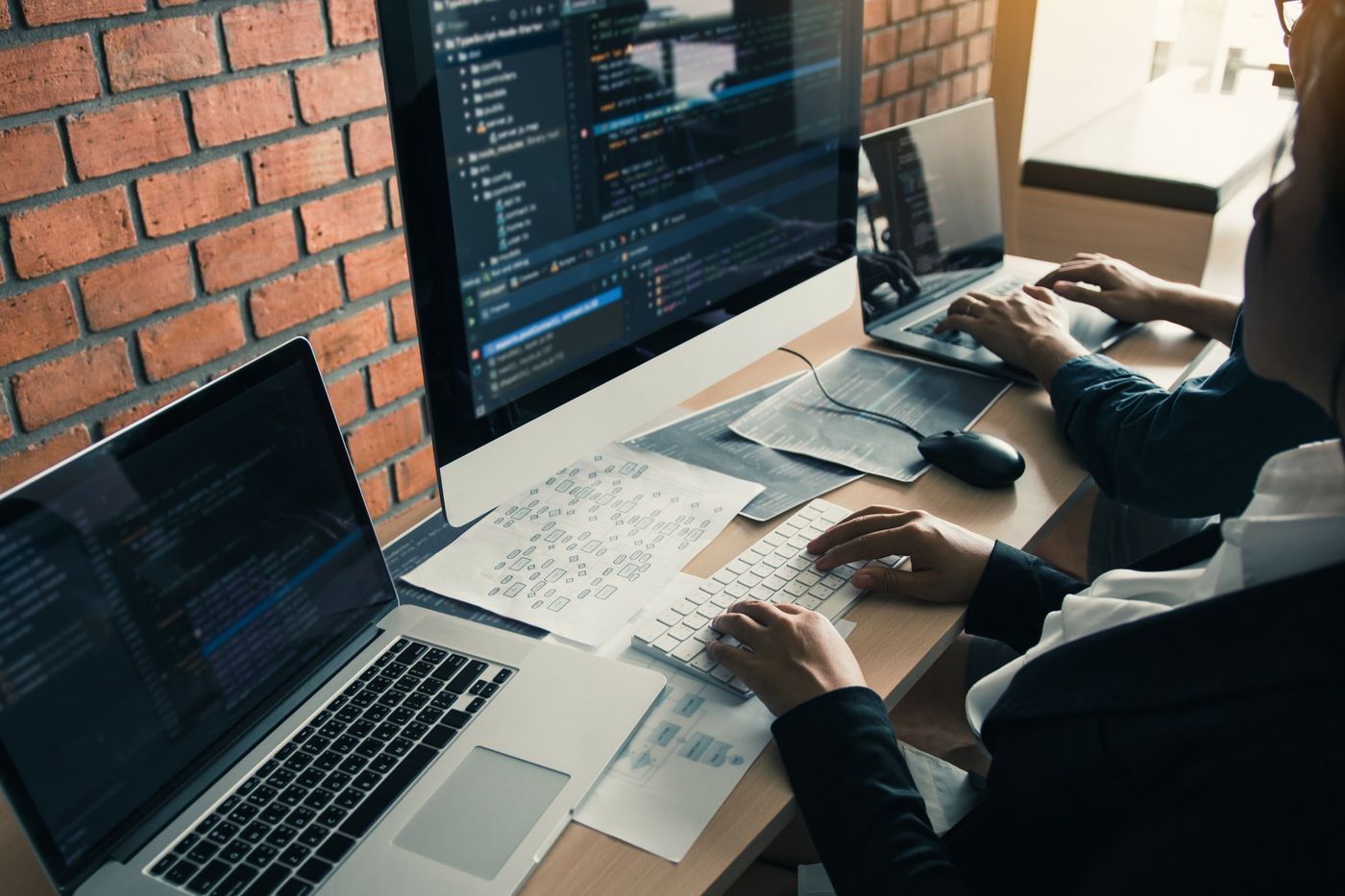 The Envicblue team building a client website